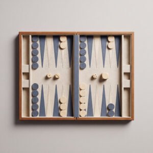 Backgammon Set, Felt-Lined Case