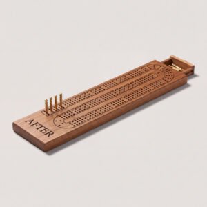 Cribbage Board, Hardwood, With Pegs