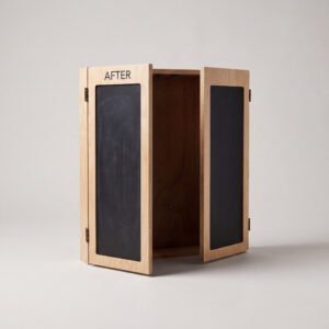 Dart Cabinet, Birch, Chalk Doors