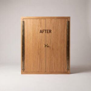 Dart Cabinet, Oak, Brass Hinges