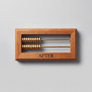 Table Shuffleboard Scoring Unit, Brass Abacus
